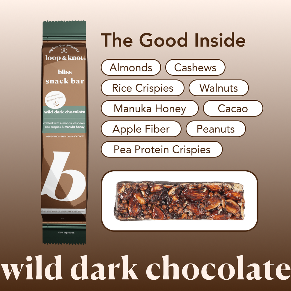 
                  
                    Bliss Snack Bar | Wild Dark Chocolate (Pack of 8 x 42g Bars)
                  
                