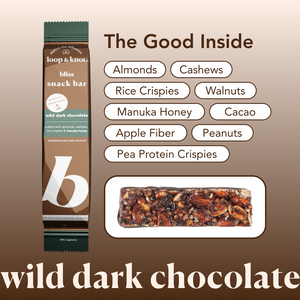 
                  
                    Bliss Snack Bar | Wild Dark Chocolate (Pack of 8 x 42g Bars)
                  
                